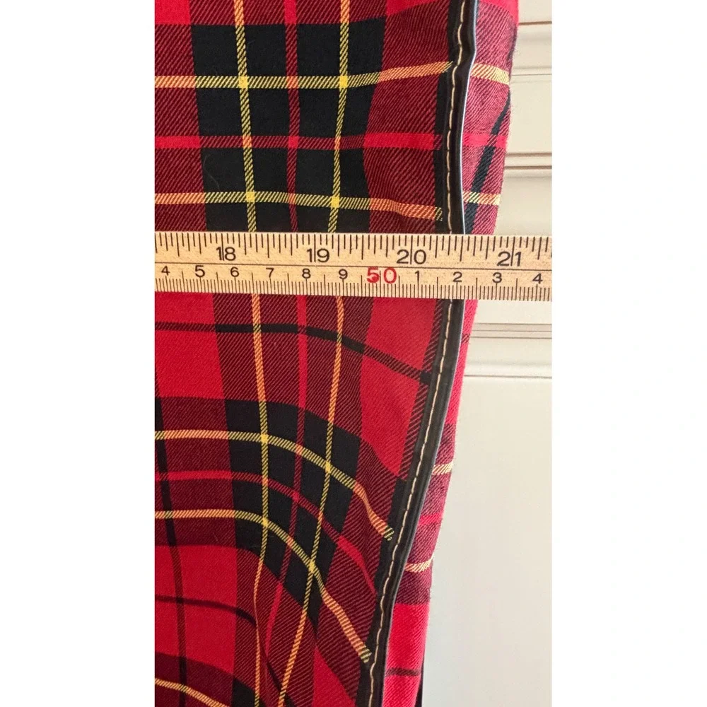 Vintage Hanging Garment Bag Red Tartan Plaid Travel Suit Carrier Luggage